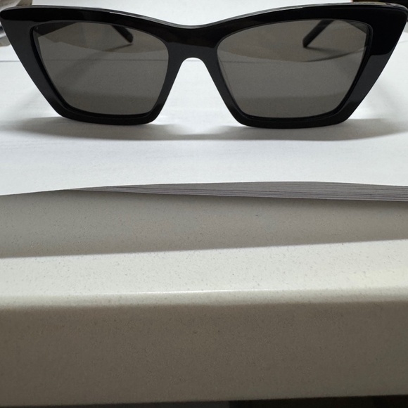 SAINT LAURENT SL276 'Mica' Cat-Eye Black Acetate Sunglasses - Picture 13 of 13